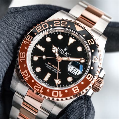 rolex gmt master 2 rose gold stahl